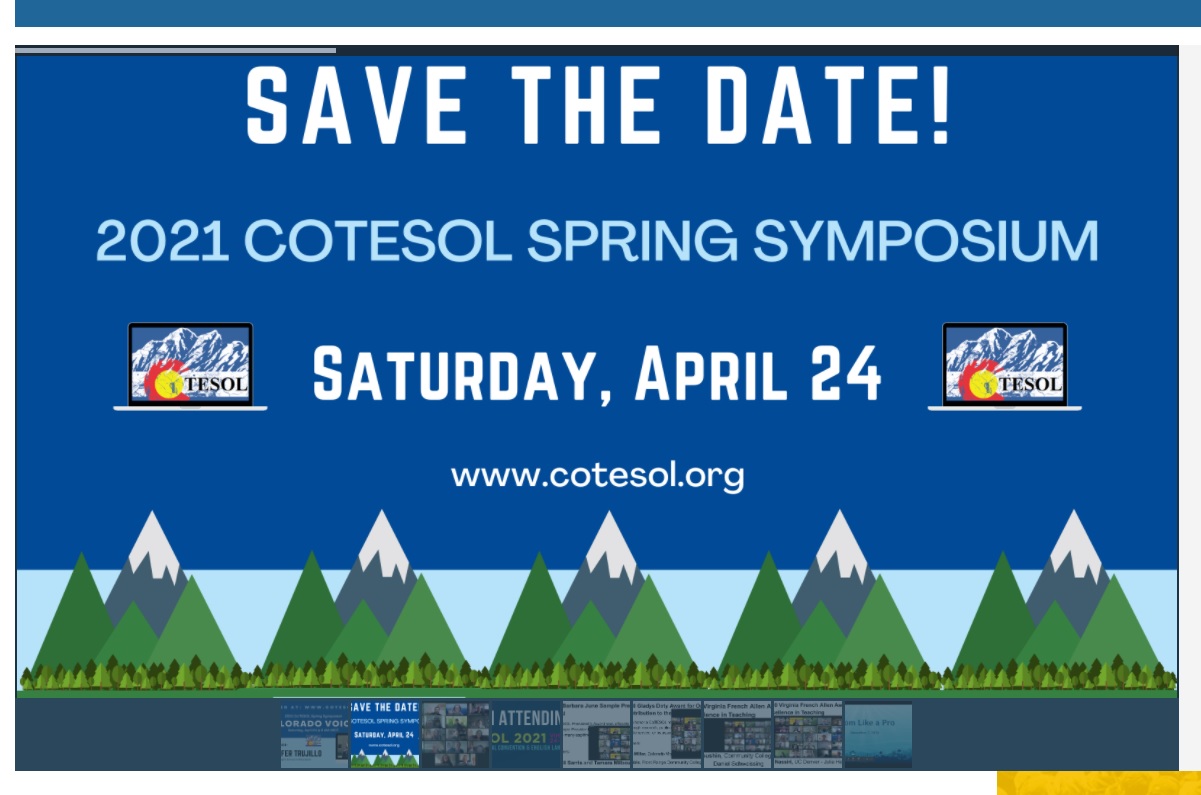 Colorado TESOL Symposium April 24, 2021 - Colorado Voices